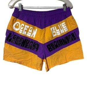 Vintage Oceanblue Ocean Blue Legendary Beachwear Swim Shorts Trunks M Purple
